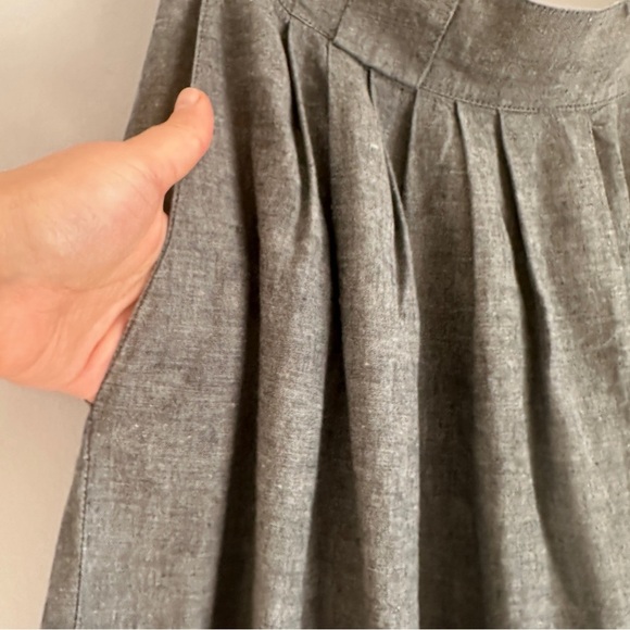 Vintage Elegant Gray Women's Cotton Skirt - Picture 8 of 9